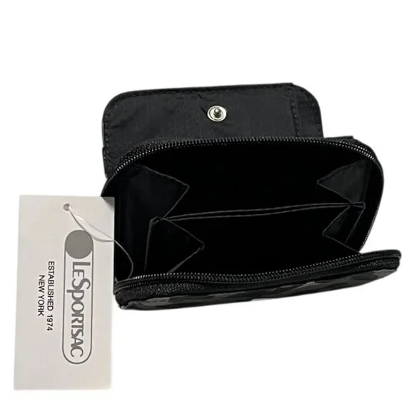 LE SPORTSAC Leopard Noir Bi-Fold Wallet NWT - Picture 8 of 15